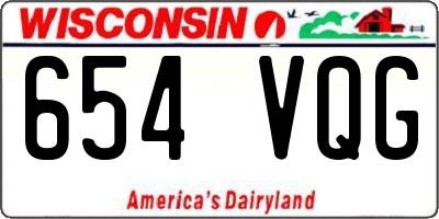 WI license plate 654VQG