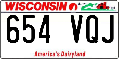 WI license plate 654VQJ