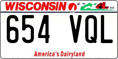 WI license plate 654VQL
