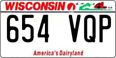 WI license plate 654VQP