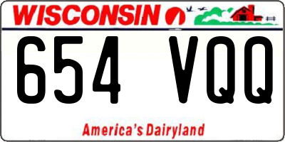 WI license plate 654VQQ