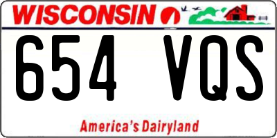 WI license plate 654VQS