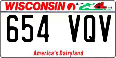 WI license plate 654VQV