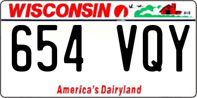 WI license plate 654VQY