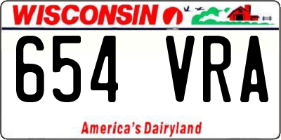WI license plate 654VRA