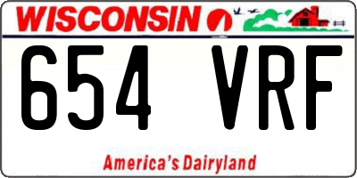 WI license plate 654VRF