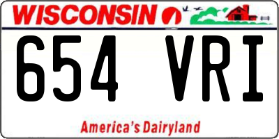 WI license plate 654VRI