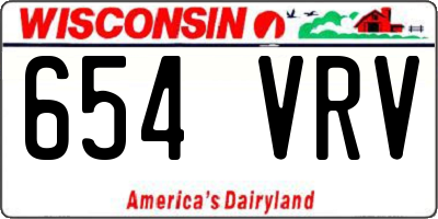 WI license plate 654VRV