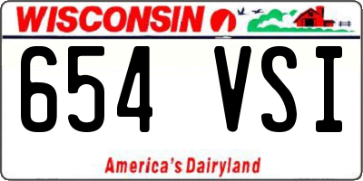 WI license plate 654VSI