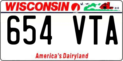 WI license plate 654VTA