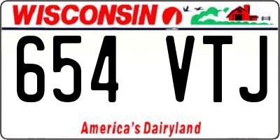 WI license plate 654VTJ