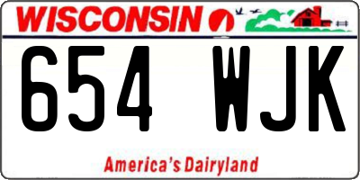WI license plate 654WJK