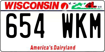 WI license plate 654WKM