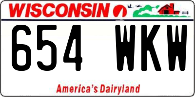 WI license plate 654WKW