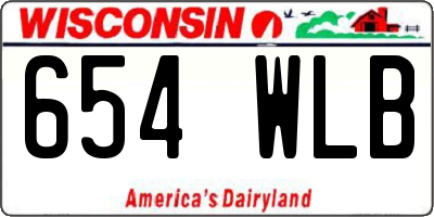 WI license plate 654WLB
