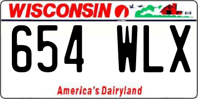 WI license plate 654WLX