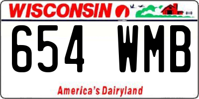 WI license plate 654WMB