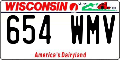 WI license plate 654WMV