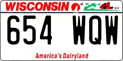 WI license plate 654WQW