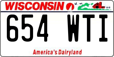 WI license plate 654WTI