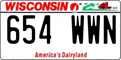 WI license plate 654WWN