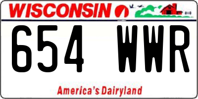WI license plate 654WWR