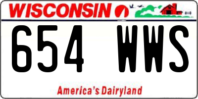 WI license plate 654WWS