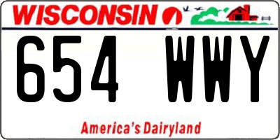WI license plate 654WWY
