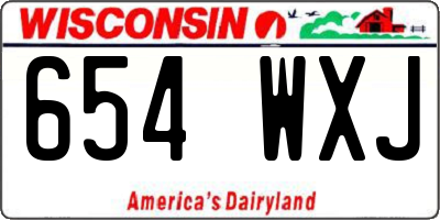 WI license plate 654WXJ