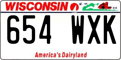WI license plate 654WXK