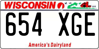 WI license plate 654XGE