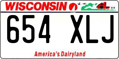 WI license plate 654XLJ