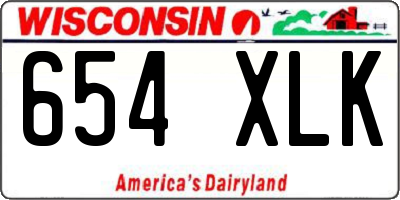 WI license plate 654XLK
