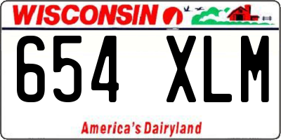 WI license plate 654XLM