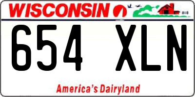 WI license plate 654XLN
