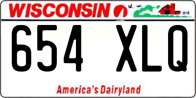 WI license plate 654XLQ