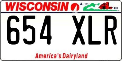 WI license plate 654XLR
