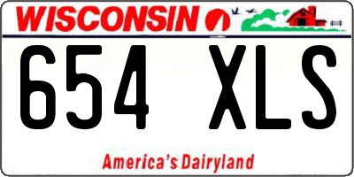 WI license plate 654XLS