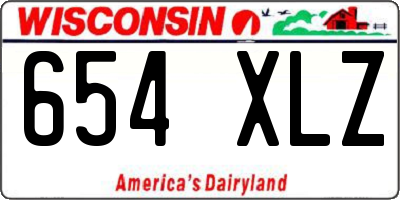 WI license plate 654XLZ