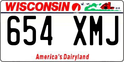 WI license plate 654XMJ