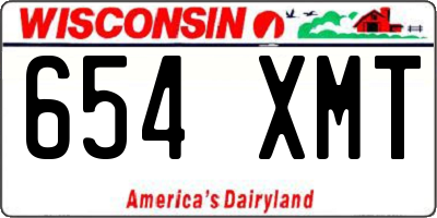 WI license plate 654XMT