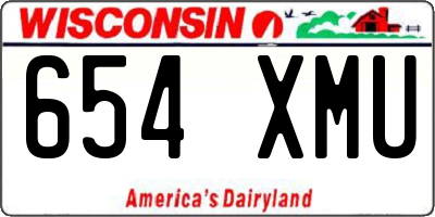 WI license plate 654XMU