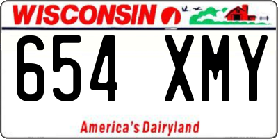 WI license plate 654XMY