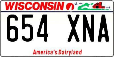 WI license plate 654XNA