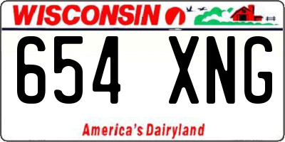 WI license plate 654XNG
