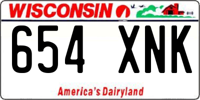 WI license plate 654XNK