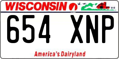 WI license plate 654XNP