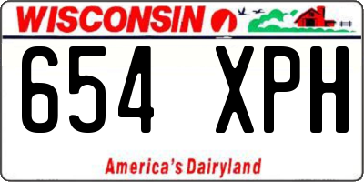 WI license plate 654XPH