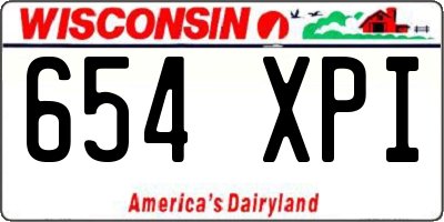 WI license plate 654XPI