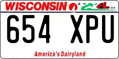 WI license plate 654XPU